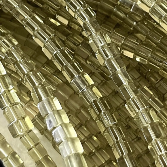 As Low As $2 Light Moss Green Cube Glass Beads 4mm (50) - Picture 2 of 3